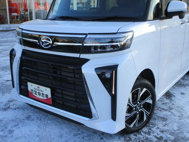 タントカスタムX4WD 両側パワースライドドア オーディオレス LEDヘッドライト オートライト オートエアコン 運転席助手席シートヒーター 前後コーナーセンサー アイドリングストップ VSC(横滑り抑制機能)(北海道)の中古車
