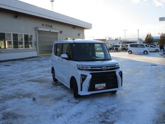タントカスタムX4WD 両側パワースライドドア オーディオレス LEDヘッドライト オートライト オートエアコン 運転席助手席シートヒーター 前後コーナーセンサー アイドリングストップ VSC(横滑り抑制機能)(北海道)の中古車