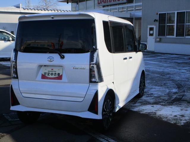 タントカスタムＲＳ４ＷＤ　ターボ　両側パワースライドドア　ＬＥＤヘッドライト　カーナビ　リモコンエンジンスターター　ＥＴＣ車載器　運転席助手席シートヒーター　前後コーナーセンサー　アイドリングストップ　アルミホイール（北海道）の中古車