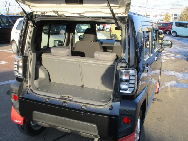 タフトGターボ4WD 夏冬タイヤ ガラスルーフ LEDヘッドライト オートライト DVDオーディオ バックモニター リモコンエンジンスターター 運転席助手席シートヒーター クルーズコントロール マッドフラップ(北海道)の中古車