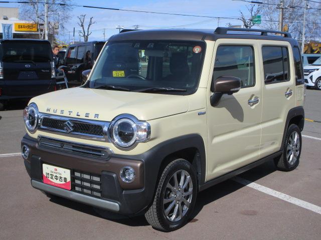 ハスラーＪスタイルIIターボ４ＷＤ　夏冬タイヤ　スズキ純正ナビ　全方位モニター　ＥＴＣ車載器　クルーズコントロール　運転席助手席シートヒーター　スマートキー　ＬＥＤヘッドライト　オートライト　アイドリングストップ（北海道）の中古車
