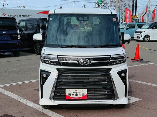 タントカスタムRS4WD 両側パワースライドドア LEDヘッドライト オートライト 運転席助手席シートヒーター オートエアコン 後席テーブル 前後コーナーセンサー アイドリングストップ アルミホイール オーディオレス(北海道)の中古車