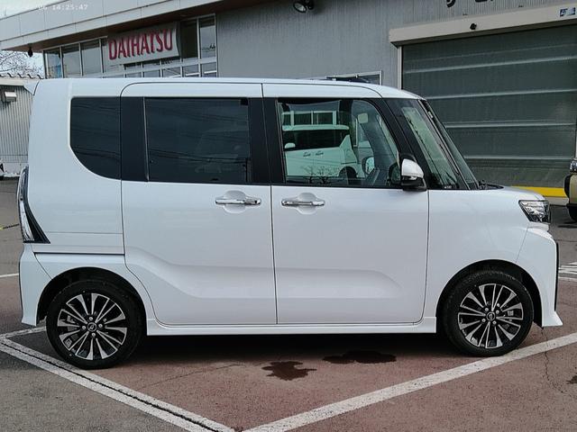 タントカスタムRS4WD 両側パワースライドドア LEDヘッドライト オートライト 運転席助手席シートヒーター オートエアコン 後席テーブル 前後コーナーセンサー アイドリングストップ アルミホイール オーディオレス(北海道)の中古車