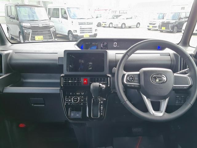 タントカスタムRS4WD 両側パワースライドドア LEDヘッドライト オートライト 運転席助手席シートヒーター オートエアコン 後席テーブル 前後コーナーセンサー アイドリングストップ アルミホイール オーディオレス(北海道)の中古車