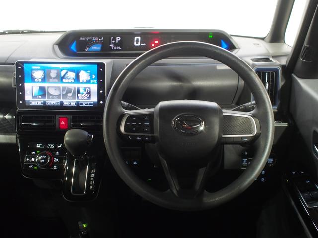 タントカスタムＸ４ＷＤ　スマートアシスト　両側パワースライドドア　ＬＥＤヘッドライト　オートライト　ダイハツ純正カーナビ　パノラマモニター　ナビ連動ドライブレコーダー　運転席助手席シートヒーター　アイドリングストップ（北海道）の中古車