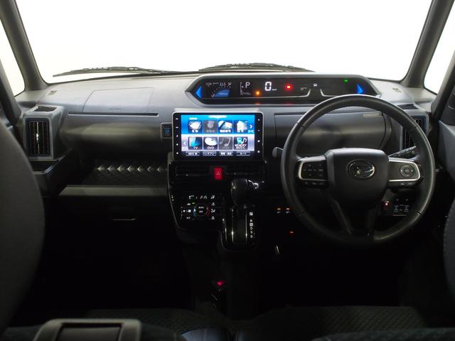 タントカスタムＲＳセレクション４ＷＤ　スマートアシスト　両側パワースライドドア　夏冬タイヤ　ＬＥＤヘッドライト　ダイハツ純正カーナビ　パノラマモニター　ナビ連動ドライブレコーダー　ＥＴＣ車載器　後席テーブル　アイドリングストップ（北海道）の中古車