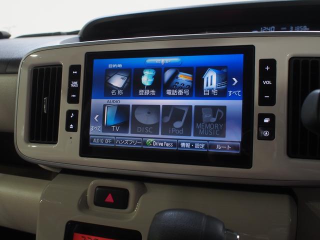 ムーヴキャンバスＧメイクアップ　ＳＡII４ＷＤ　両側パワースライドドア　ＬＥＤヘッドライト　オートライト　オートエアコン　ダイハツ純正ナビ　パノラマモニター　リモコンエンジンスターター　キーフリーシステム　アイドリングストップ（北海道）の中古車