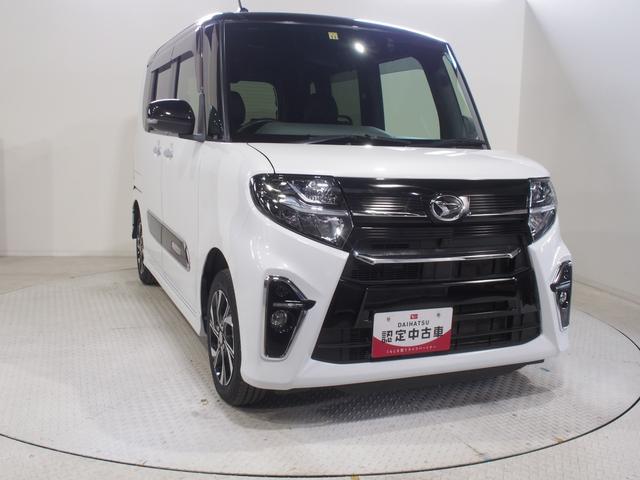 タントカスタムＸ４ＷＤ　スマートアシスト　両側パワースライドドア　ＬＥＤヘッドライト　オートライト　ダイハツ純正ナビ　バックモニター　ナビ連動ドライブレコーダー　運転席助手席シートヒーター　後席テーブル（北海道）の中古車