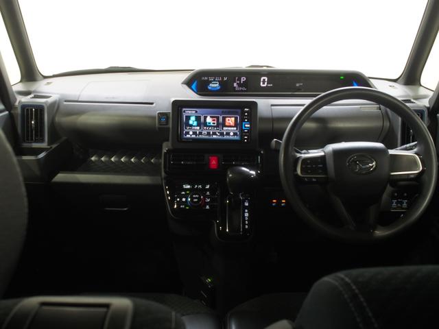 タントカスタムＸ４ＷＤ　スマートアシスト　両側パワースライドドア　ＬＥＤヘッドライト　オートライト　ダイハツ純正ナビ　バックモニター　ナビ連動ドライブレコーダー　運転席助手席シートヒーター　後席テーブル（北海道）の中古車