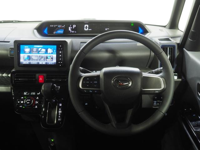 タントカスタムＲＳ４ＷＤ　両側パワースライドドア　夏冬タイヤ　スマートアシスト　ＬＥＤヘッドライト　オートライト　オートエアコン　ダイハツ純正ナビ　パノラマモニター　リモコンエンジンスターター　ドライブレコーダー（北海道）の中古車