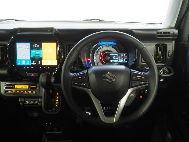 ハスラーハイブリッドＸ４ＷＤ　夏冬タイヤ　スズキ純正ナビ　全方位モニター　ＬＥＤヘッドライト　オートライト　オートエアコン　シートヒーター　前後コーナーセンサー　レーダーブレーキサポート　アイドリングストップ（北海道）の中古車