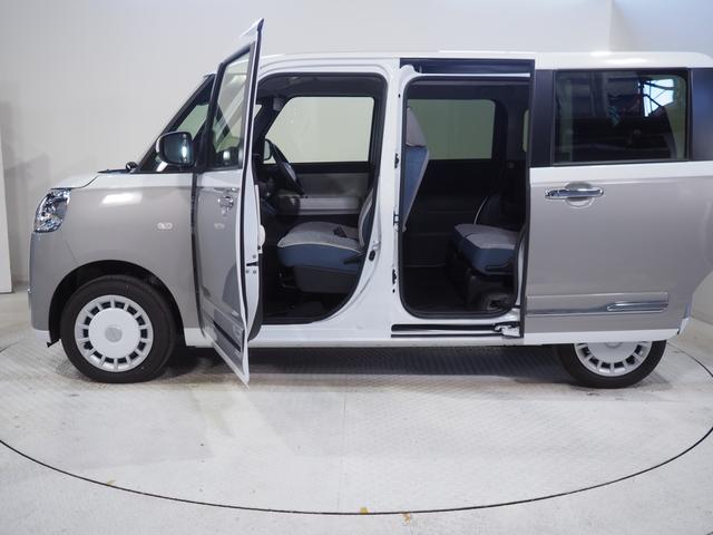 ムーヴキャンバスストライプスG4WD 両側パワースライドドア LEDヘッドライト オートライト オートエアコン オーディオレス 運転席助手席シートヒーター オートエアコン 前後コーナーセンサー アイドリングストップ(北海道)の中古車