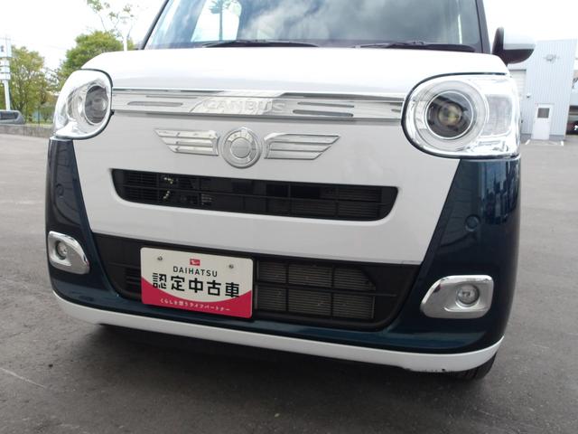 ムーヴキャンバスストライプスＧターボ４ＷＤ　スマートアシスト　夏冬タイヤ　両側パワースライドドア　ＬＥＤヘッドライト　オートライト　ダイハツ純正ナビ　ナビ連動ドライブレコーダー　リモコンエンジンスターター　運転席助手席シートヒーター（北海道）の中古車