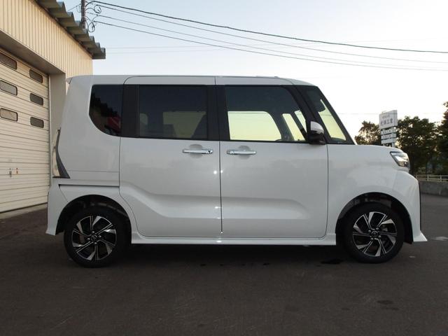 タントカスタムＸ４ＷＤ　両側パワースライドドア　ＬＥＤヘッドライト　オートライト　オートエアコン　オーディオレス　運転席助手席シートヒーター　前後コーナーセンサー　電動パーキングブレーキ　キーフリーシステム（北海道）の中古車