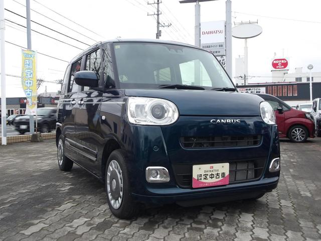 ムーヴキャンバスセオリーGターボ4WD スマートアシスト 両側パワースライドドア LEDヘッドライト オートライト オーディオレス クルーズコントロール 運転席助手席シートヒーター キーフリーシステム アイドリングストップ(北海道)の中古車