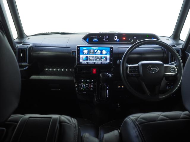 タントカスタムＲＳスタイルセレクション４ＷＤ　両側パワースライドドア　ダイハツ純正ナビ　バックモニター　後席フリップダウンモニター　リモコンエンジンスターター　クルーズコントロール　ＥＴＣ車載器　シートヒーター　後席テーブル（北海道）の中古車