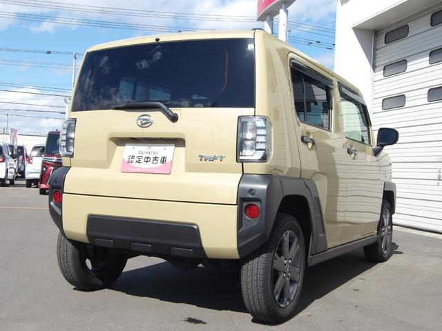 タフトＧターボ４ＷＤ　ガラスルーフ　ダイハツ純正ナビ　バックモニター　キーフリーシステム　クルーズコントロール　ＬＥＤヘッドライト　オートライト　オートエアコン　電動パーキングブレーキ　アイドリングストップ（北海道）の中古車