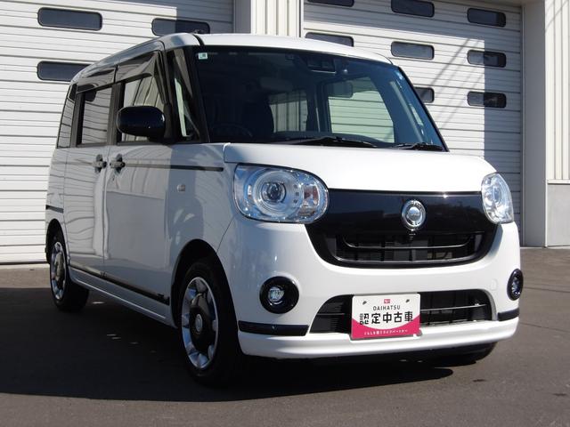 ムーヴキャンバスＧブラックアクセントリミテッド　ＳＡIII４ＷＤ　両側パワースライドドア　カーナビ　リモコンエンジンスターター　ＥＴＣ車載器　ドライブレコーダー　ＬＥＤヘッドライト　オートエアコン　アイドリングストップ　ＶＳＣ（横滑り抑制機能）（北海道）の中古車