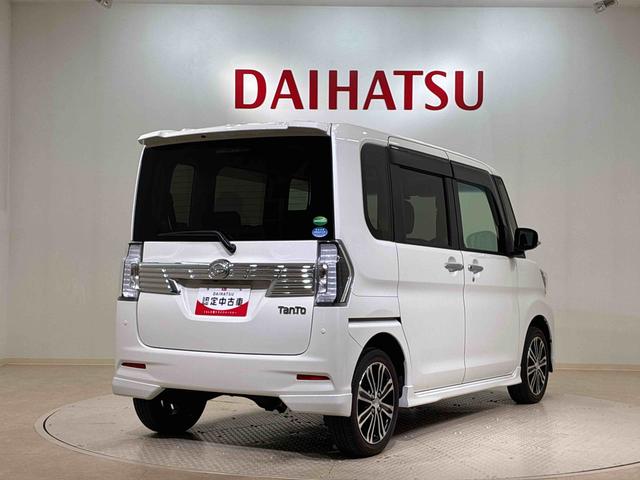 タントカスタムＲＳ　トップエディションＳＡIII４ＷＤ　アルミホイール　ターボ　アイドリングストップ　オートマチックハイビーム　衝突防止システム　ＬＥＤヘッドランプ　レーンアシスト　スマートキー　記録簿　禁煙車　ワンオーナー（北海道）の中古車