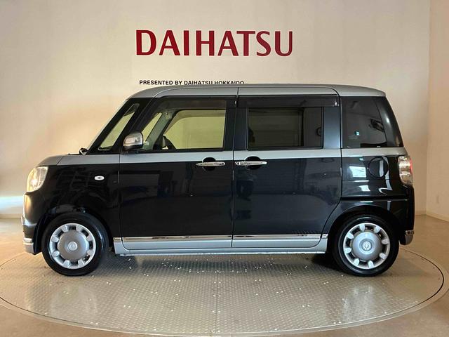 ムーヴキャンバスＸブラックインテリアリミテッド　ＳＡIII４ＷＤ　アイドリングストップ　オートマチックハイビーム　衝突防止システム　レーンアシスト　スマートキー　記録簿　禁煙車　ワンオーナー　エアバッグ　エアコン　パワーステアリング　パワーウィンドウ（北海道）の中古車