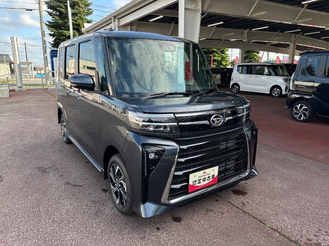 タントカスタムＸ４ＷＤ　スマホ連携ディスプレイオーディオ　両側パワースライドドア　バックモニター　ＬＥＤヘッドライト　オートライト　オートエアコン　運転席助手席シートヒーター　電動パーキングブレーキ（北海道）の中古車