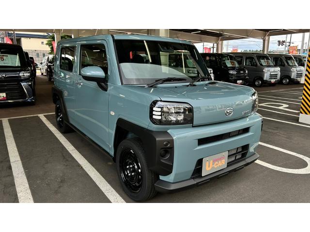 タフトX4WD ガラスルーフ LEDヘッドライト オートライト オートエアコン オーディオレス 前後コーナーセンサー 電動パーキングブレーキ アイドリングストップ VSC(横滑り抑制機能)(北海道)の中古車