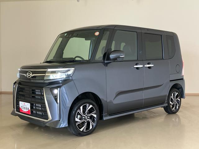 タントカスタムＸ４ＷＤ　両側電動スライドドア　シートヒーター　アイドリングストップ　オートマチックハイビーム　オートライト　衝突防止システム　ＬＥＤヘッドランプ　レーンアシスト　スマートキー　記録簿　ワンオーナー（北海道）の中古車