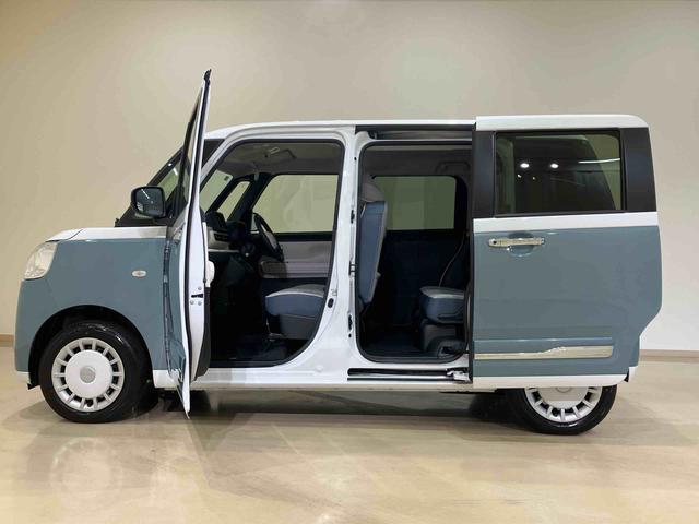 ムーヴキャンバスストライプスG4WD 両側電動スライドドア シートヒーター アイドリングストップ オートマチックハイビーム オートライト 衝突防止システム LEDヘッドランプ レーンアシスト スマートキー 記録簿 ワンオーナー(北海道)の中古車