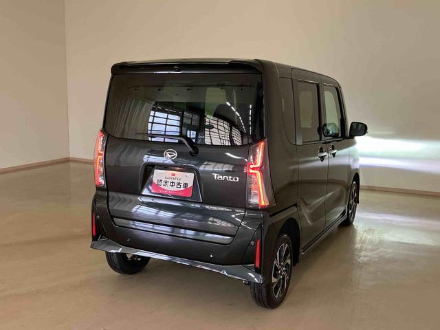 タントカスタムＸ４ＷＤ　両側電動スライドドア　アルミホイール　シートヒーター　アイドリングストップ　オートマチックハイビーム　オートライト　衝突防止システム　ＬＥＤヘッドランプ　レーンアシスト　スマートキー　記録簿（北海道）の中古車
