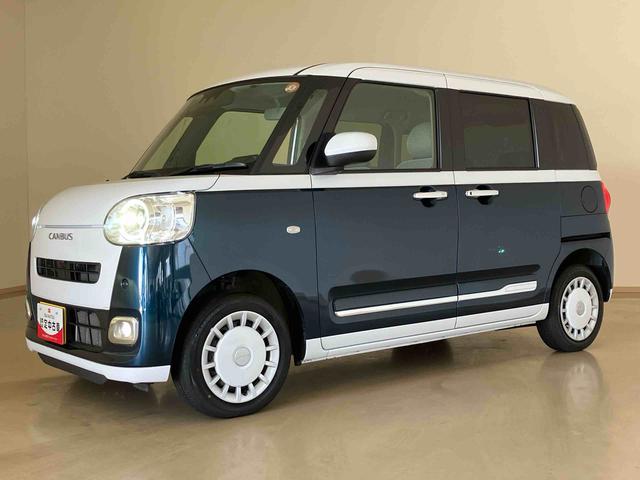 ムーヴキャンバスストライプスGターボ4WD シートヒーター ターボ アイドリングストップ オートマチックハイビーム 衝突防止システム LEDヘッドランプ レーンアシスト スマートキー 記録簿 ワンオーナー エアバッグ エアコン ABS(北海道)の中古車