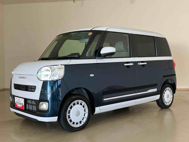 ムーヴキャンバスストライプスG4WD シートヒーター アイドリングストップ オートマチックハイビーム 衝突防止システム LEDヘッドランプ レーンアシスト スマートキー 記録簿 ワンオーナー エアバッグ エアコン パワーウィンドウ(北海道)の中古車