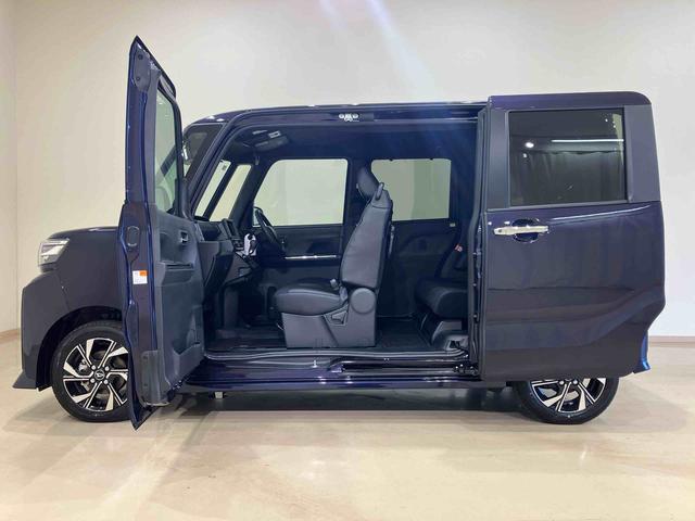 タントカスタムＸ４ＷＤ　両側電動スライドドア　シートヒーター　アイドリングストップ　オートマチックハイビーム　オートライト　衝突防止システム　ＬＥＤヘッドランプ　レーンアシスト　スマートキー　衝突安全ボディ　記録簿（北海道）の中古車