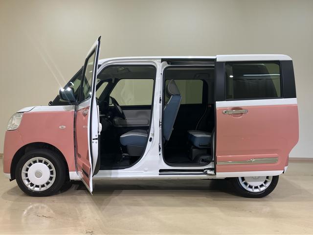 ムーヴキャンバスストライプスG4WD 両側電動スライドドア シートヒーター アイドリングストップ オートマチックハイビーム オートライト 衝突防止システム LEDヘッドランプ レーンアシスト スマートキー 衝突安全ボディ 記録簿(北海道)の中古車