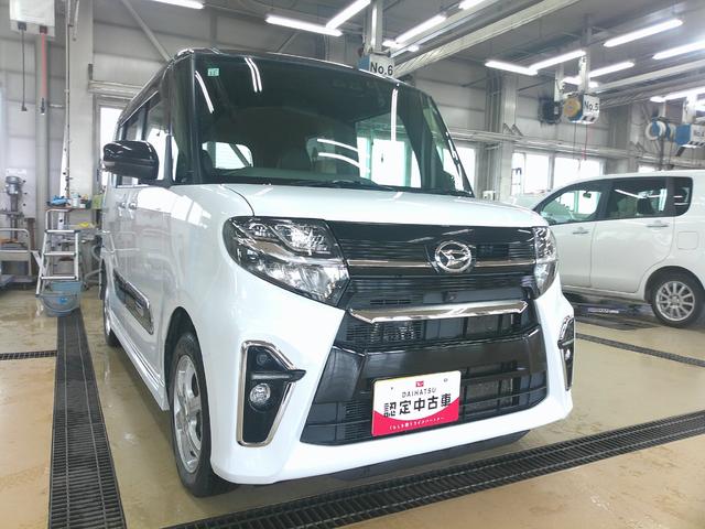 タントカスタムＲＳ４ＷＤ　スマートアシスト　両側パワースライドドア　ＬＥＤヘッドライト　オートライト　オートエアコン　ダイハツ純正ナビ　パノラマモニター　運転席助手席シートヒーター　アイドリングストップ（北海道）の中古車