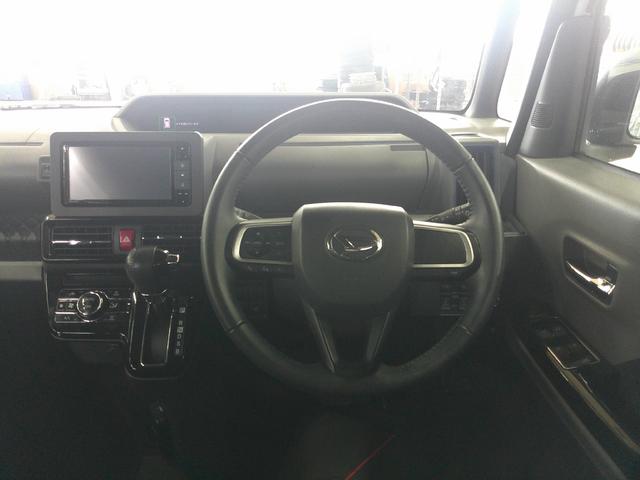 タントカスタムＲＳ４ＷＤ　スマートアシスト　両側パワースライドドア　ＬＥＤヘッドライト　オートライト　オートエアコン　ダイハツ純正ナビ　パノラマモニター　運転席助手席シートヒーター　アイドリングストップ（北海道）の中古車