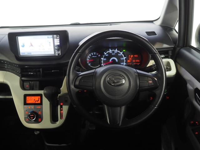 ムーヴＸ　ＳＡ４ＷＤ　スマートアシスト　ダイハツ純正ナビ　オートライト　オートエアコン　リモコンエンジンスターター　運転席シートヒーター　キーフリーシステム　電動格納ドアミラー　アイドリングストップ（北海道）の中古車