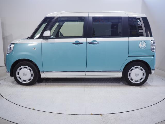 ムーヴキャンバスＧメイクアップリミテッド　ＳＡIII４ＷＤ　両側パワースライドドア　ダイハツ純正ナビ　パノラマモニター　ＬＥＤヘッドライト　キーフリーシステム　オートエアコン　オートライト　アイドリングストップ　ＶＳＣ（横滑り抑制機能）（北海道）の中古車