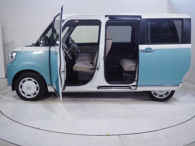 ムーヴキャンバスＧメイクアップリミテッド　ＳＡIII４ＷＤ　両側パワースライドドア　ダイハツ純正ナビ　パノラマモニター　ＬＥＤヘッドライト　キーフリーシステム　オートエアコン　オートライト　アイドリングストップ　ＶＳＣ（横滑り抑制機能）（北海道）の中古車