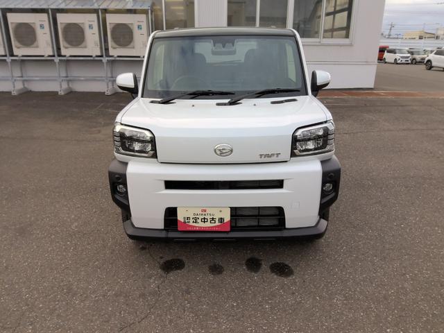タフトG4WD ガラスルーフ LEDヘッドライト オートライト オートエアコン オーディオレス 運転席助手席シートヒーター 電動パーキングブレーキ アイドリングストップ VSC(横滑り抑制機能)(北海道)の中古車