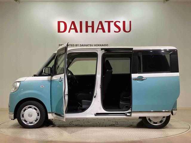 ムーヴキャンバスＧブラックインテリアリミテッド　ＳＡIII４ＷＤ　アイドリングストップ　オートマチックハイビーム　衝突防止システム　ＬＥＤヘッドランプ　レーンアシスト　スマートキー　記録簿　ワンオーナー　エアバッグ　エアコン　パワーステアリング　ＡＢＳ（北海道）の中古車