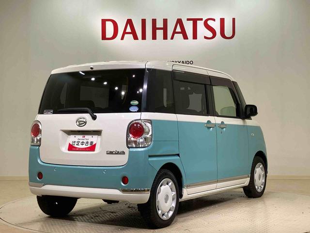 ムーヴキャンバスＧブラックインテリアリミテッド　ＳＡIII４ＷＤ　アイドリングストップ　オートマチックハイビーム　衝突防止システム　ＬＥＤヘッドランプ　レーンアシスト　スマートキー　記録簿　ワンオーナー　エアバッグ　エアコン　パワーステアリング　ＡＢＳ（北海道）の中古車