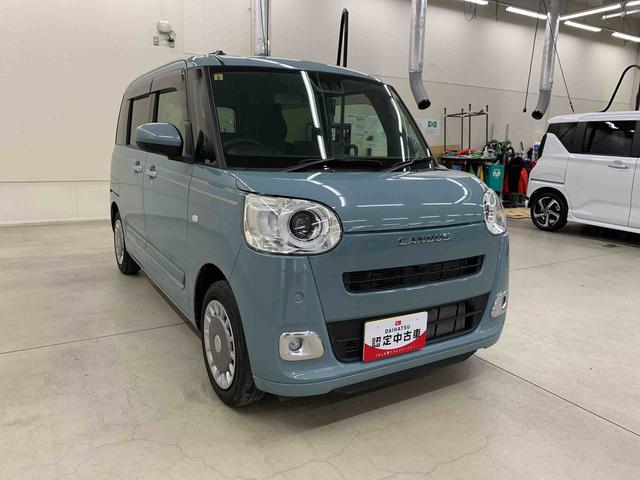 ムーヴキャンバスセオリーＧ　２ＷＤ両側電動スライドドア・ＬＥＤヘッドライト・ＣＤチューナー・シートヒーター・スマートアシスト・アイドリングストップ・プッシュボタンスタート・オートライト・オートマチックハイビーム・オートエアコン（群馬県）の中古車