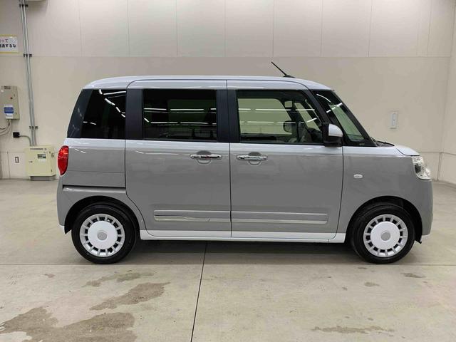 ムーヴキャンバスストライプスＧ　２ＷＤ両側電動スライドドア・ＬＥＤヘッドライト・バックカメラ・シートヒーター・スマートアシスト・アイドリングストップ・プッシュボタンスタート・オートライト・オートマチックハイビーム・オートエアコン（群馬県）の中古車