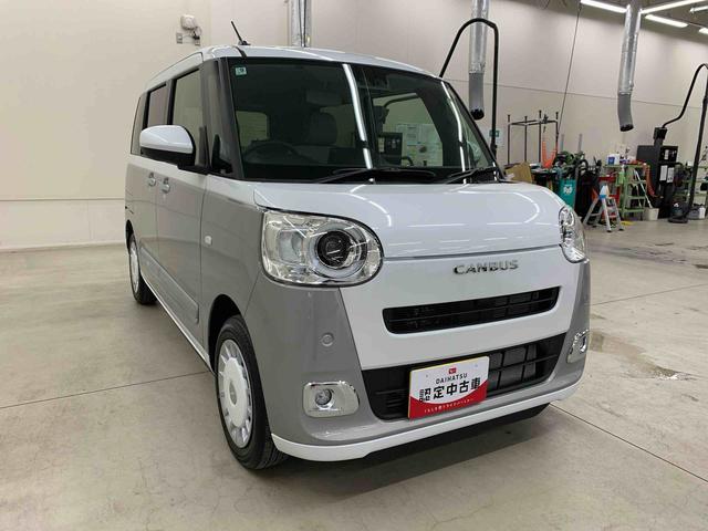 ムーヴキャンバスストライプスＧ　２ＷＤ両側電動スライドドア・ＬＥＤヘッドライト・バックカメラ・シートヒーター・スマートアシスト・アイドリングストップ・プッシュボタンスタート・オートライト・オートマチックハイビーム・オートエアコン（群馬県）の中古車