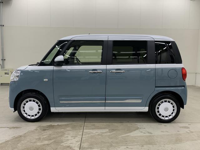 ムーヴキャンバスストライプスＧ　２ＷＤ両側電動スライドドア・ＬＥＤヘッドライト・バックカメラ・シートヒーター・スマートアシスト・アイドリングストップ・プッシュボタンスタート・オートライト・オートマチックハイビーム・オートエアコン（群馬県）の中古車