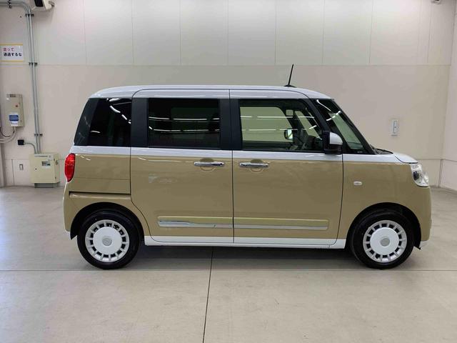 ムーヴキャンバスストライプスG 2WD両側電動スライドドア・LEDヘッドライト・オートライト・オートマチックハイビーム・プッシュスタートボタン・アイドリングストップ・スマートアシスト・シートヒーター・電動パーキングブレーキ(群馬県)の中古車