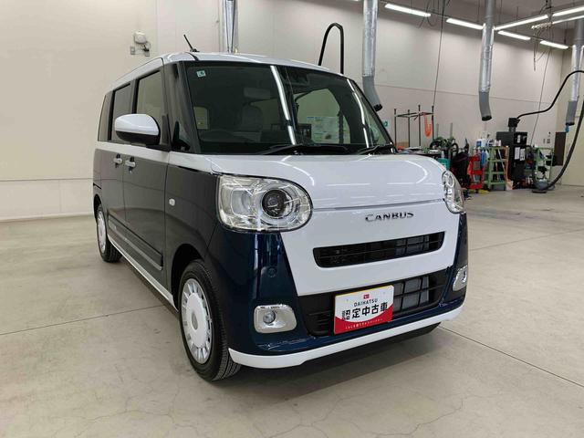 ムーヴキャンバスストライプスG 2WD両側電動スライドドア・LEDヘッドライト・ディスプレイオーディオ・バックカメラ・シートヒーター・スマートアシスト・アイドリングストップ・プッシュボタンスタート・オートライト・オートマチックハイビーム(群馬県)の中古車