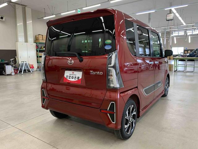 タントカスタムＸ　２ＷＤ雹害凹み有　純正ナビ　バックカメラ　ＥＴＣ　キーフリー　運転席助手席シートヒーター　リヤ両側自動スライドドア　アイドリングストップ（群馬県）の中古車