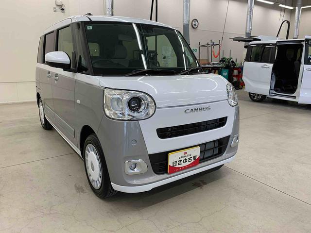 ムーヴキャンバスストライプスＧ　２ＷＤキーフリー　パノラマモニター　電動パーキングブレーキ　運転席助手席シートヒーター　リヤ両側電動スライドドア　ＬＥＤヘッドライト　スマートアシスト　アイドリングストップ（群馬県）の中古車