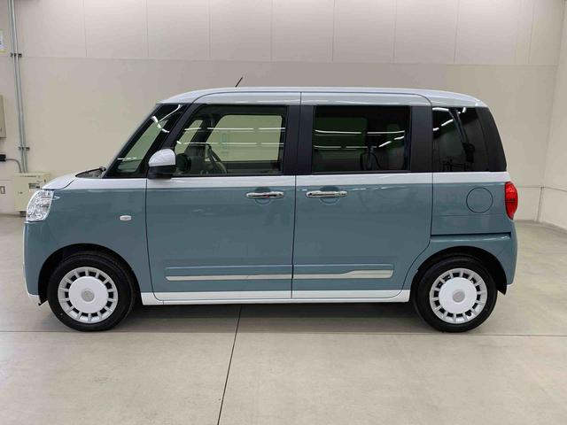 ムーヴキャンバスストライプスＧターボ　２ＷＤ両側ん電動スライドドア・ＬＥＤヘッドライトバックカメラ・シートヒーター・スマートアシスト・アイドリングストップ・プッシュボタンスタート（群馬県）の中古車